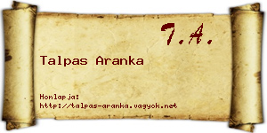 Talpas Aranka névjegykártya