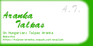 aranka talpas business card